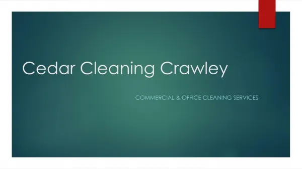 Commercial Cleaning Services Crawley
