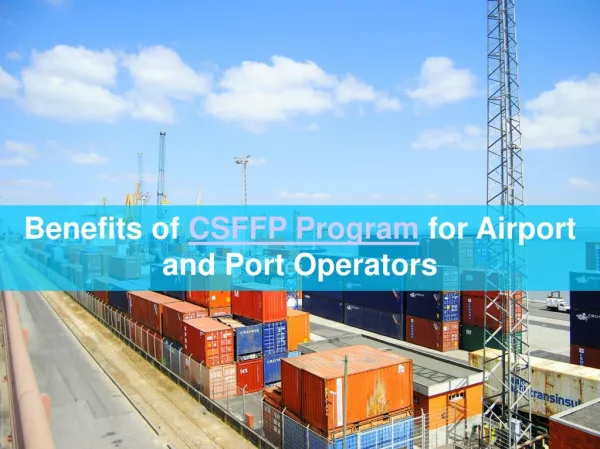 Benefits of CSFFP Certification