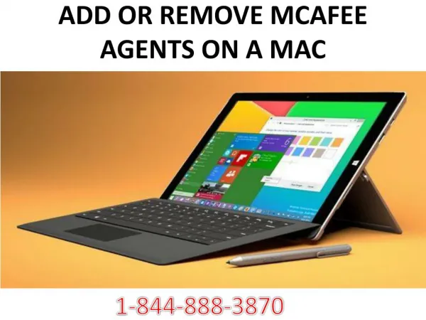 ADD OR REMOVE MCAFEE AGENTS ON A MAC