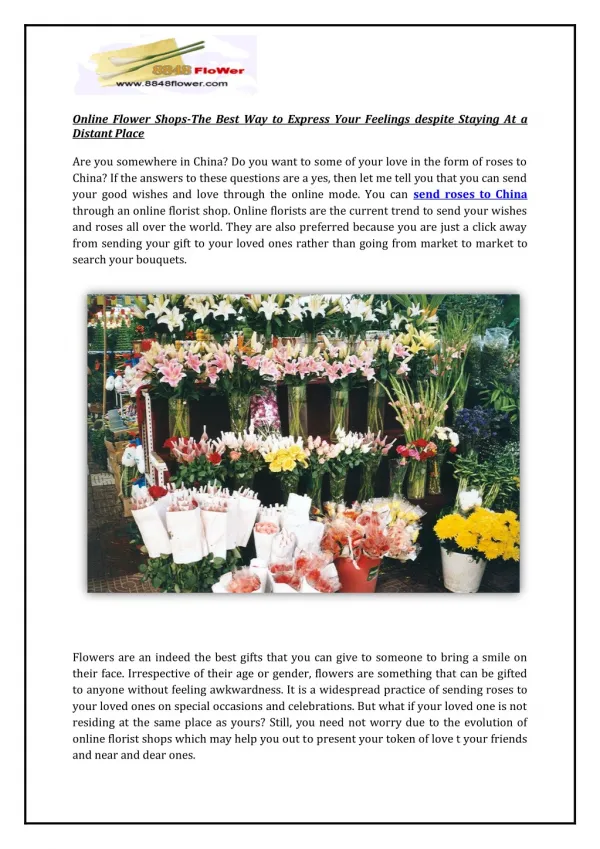 8848flower online flower shop in china