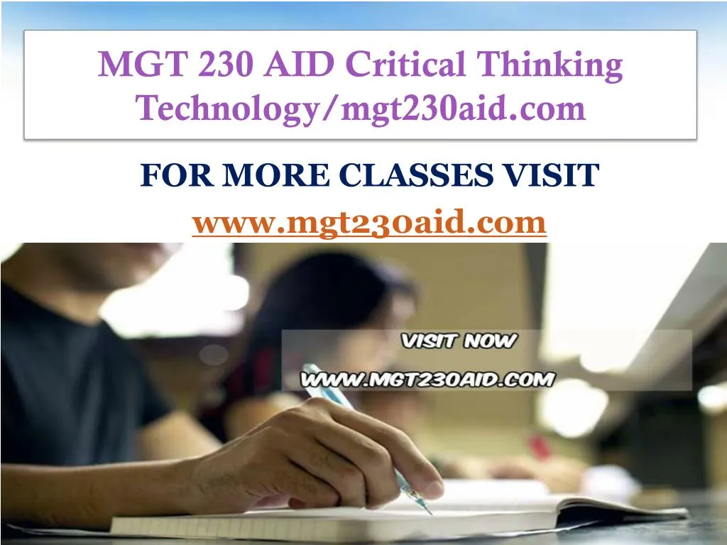 mgt 230 aid critical thinking technology mgt230aid com
