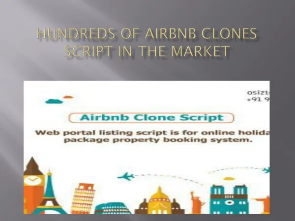 Hundreds of AirBnB Clones in the market