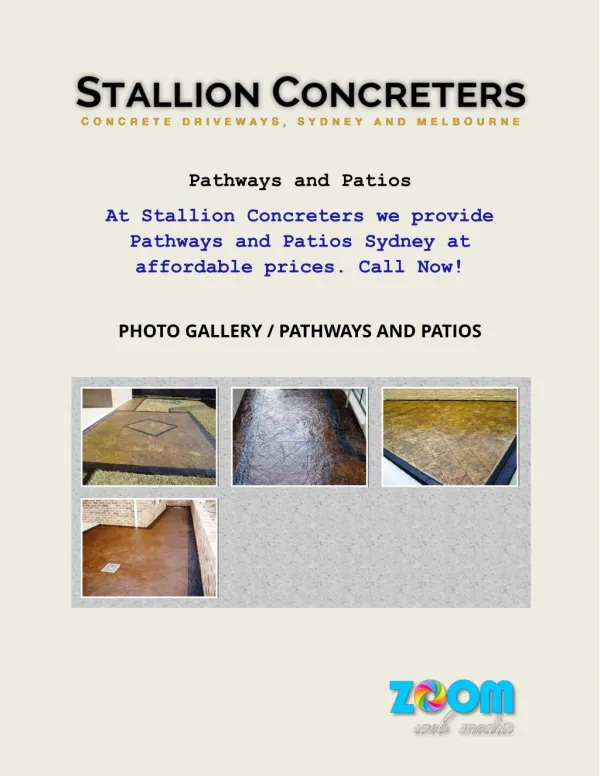 Pathways and Patios | Sydney | Stallion Concreters