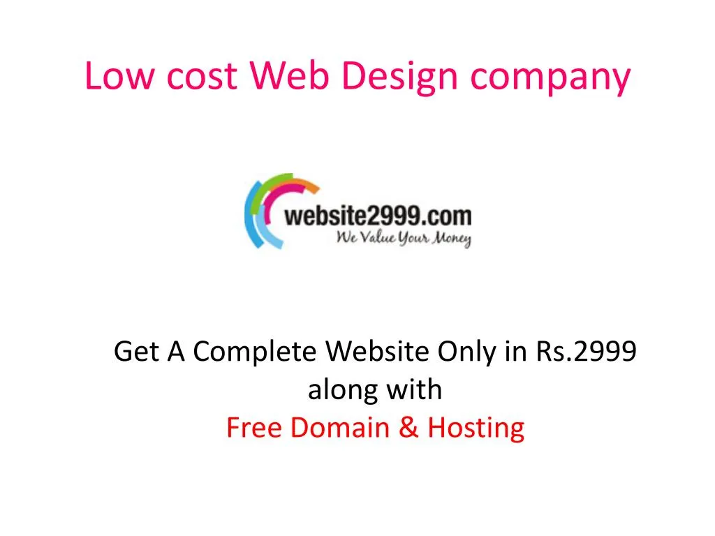 low cost web design company