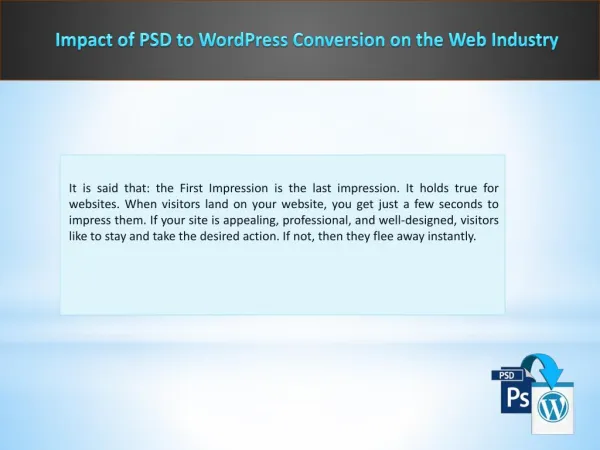 Impact of PSD to WordPress Conversion on the Web Industry