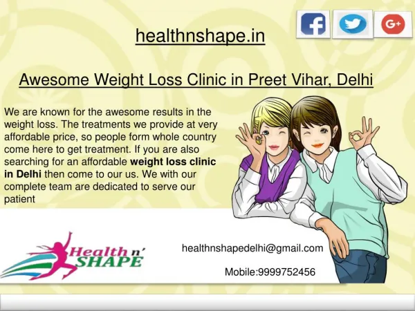 Awesome Weight Loss Clinic in Preet Vihar, Delhi