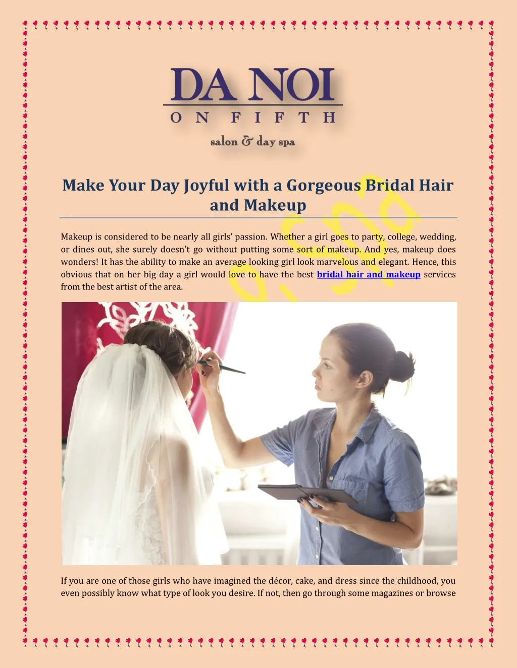 make your day joyful with a gorgeous bridal hair