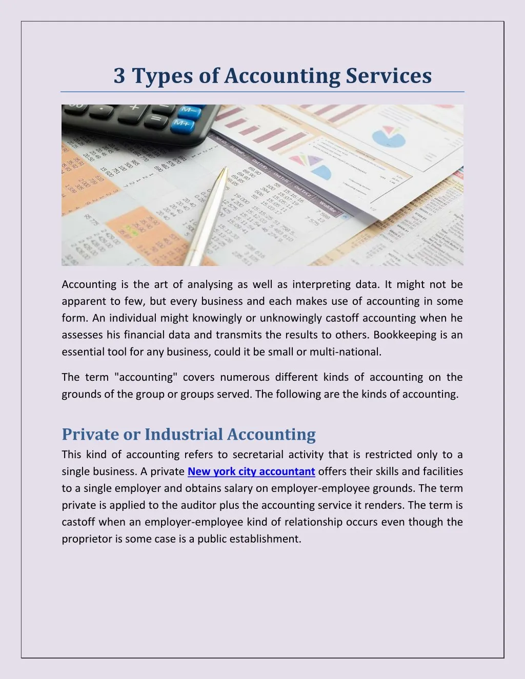 3 types of accounting services