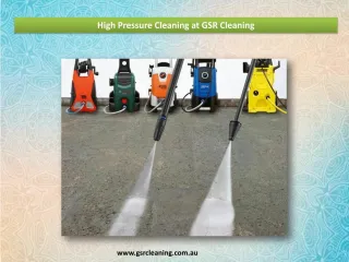 High Pressure Cleaning at GSR Cleaning