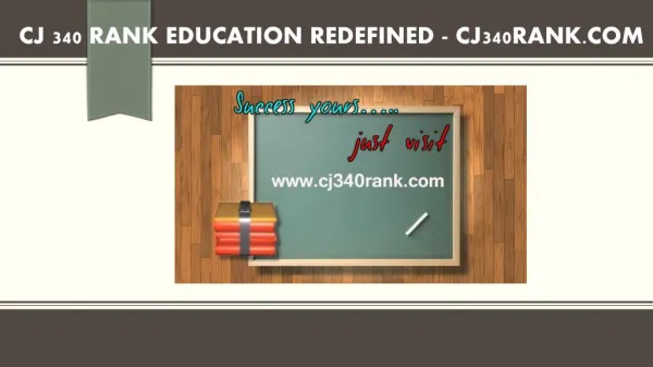 CJ 340 RANK Education Redefined /cj340rank.com