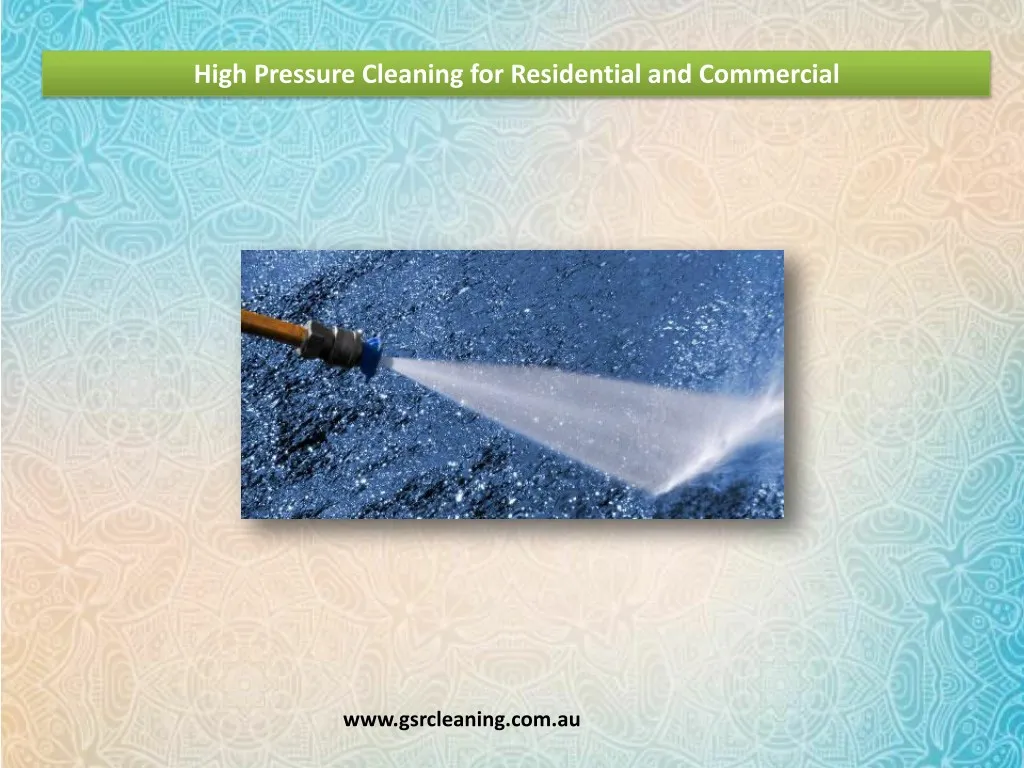 high pressure cleaning for residential