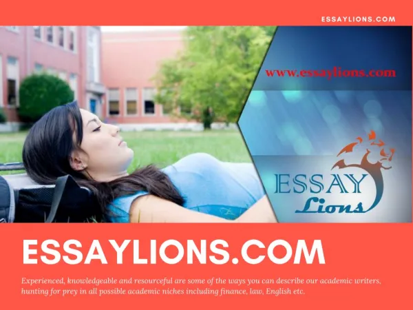 Essaylions.com Term Papers presentation, and other services