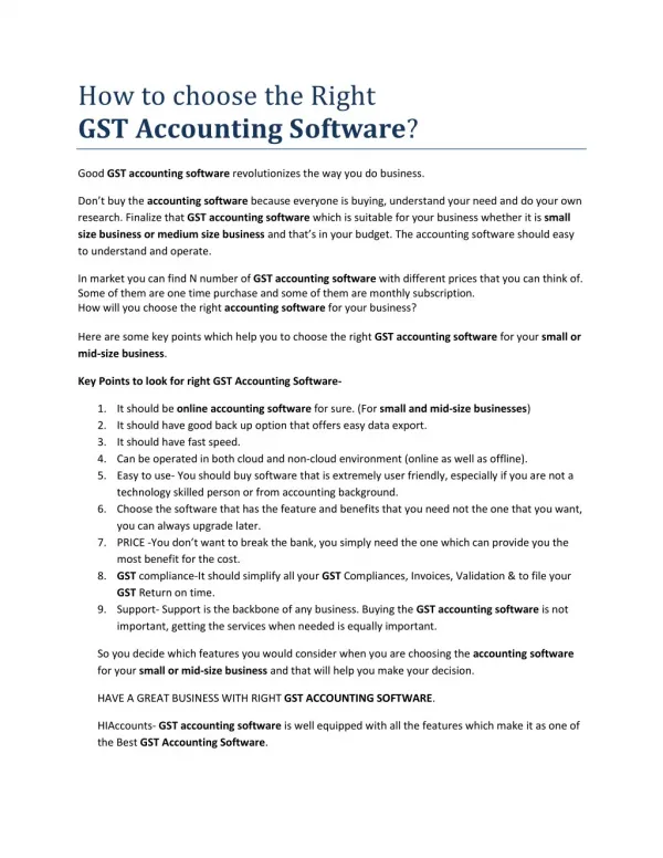 Gst Accounting Software