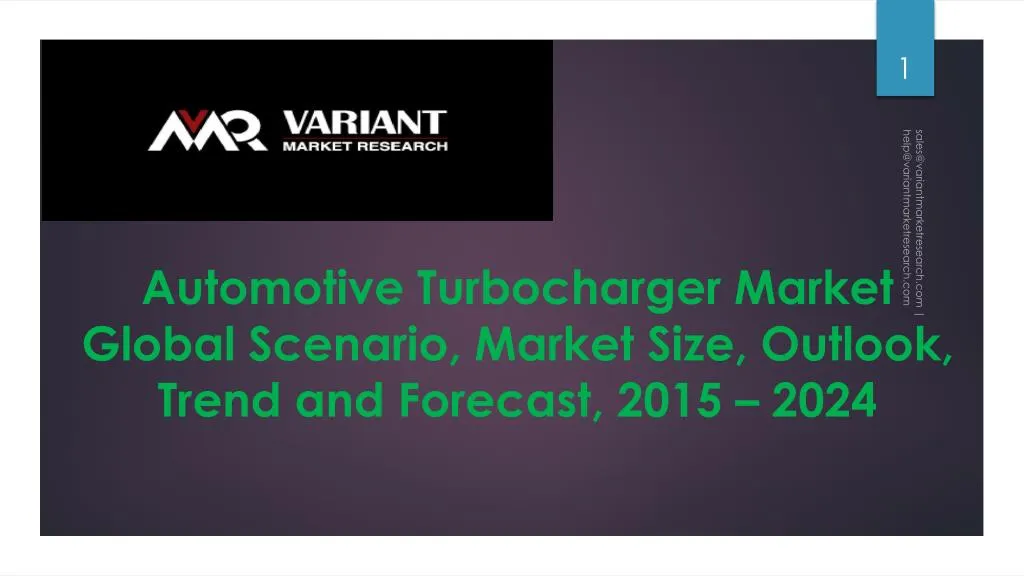 automotive turbocharger market global scenario market size outlook trend and forecast 2015 2024