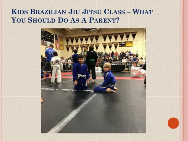 Kids Brazilian Jiu Jitsu Class