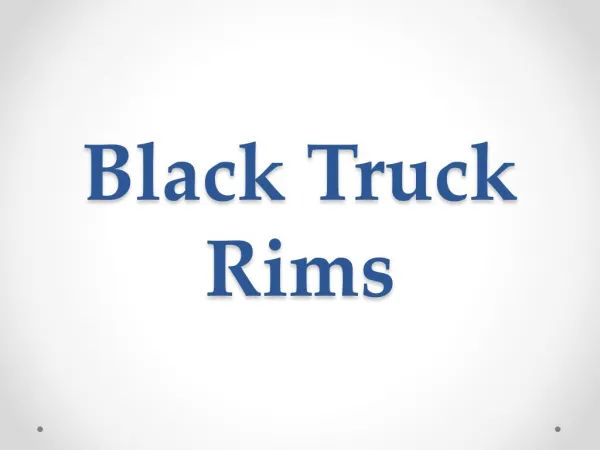 Black Truck Rims - www.sotaoffroad.com