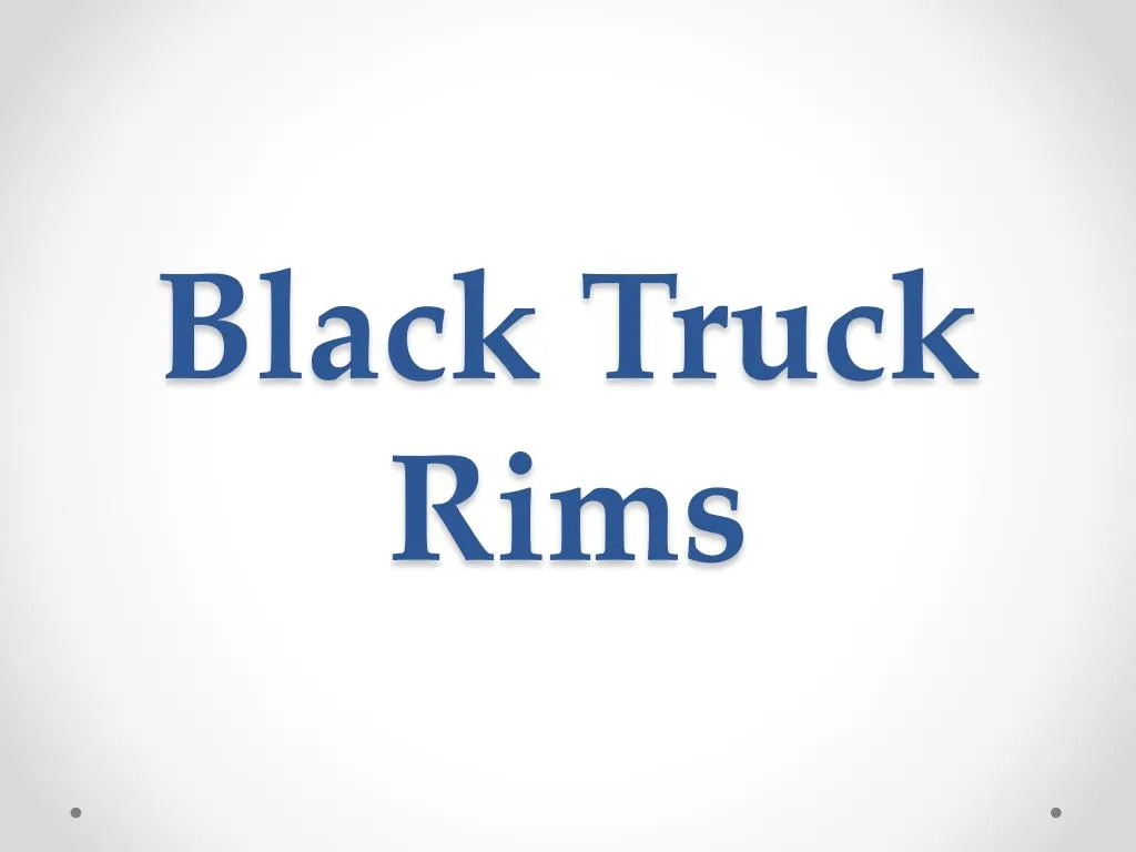 black truck rims