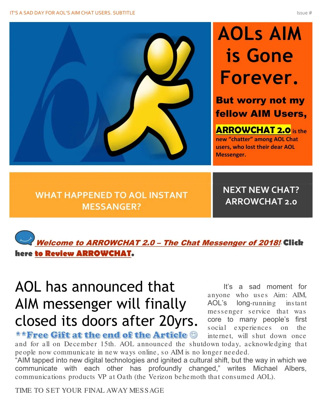 it s a sad day for aol s aim chat users subtitle