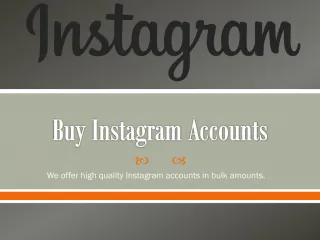 Buy Instagram Accounts at best price
