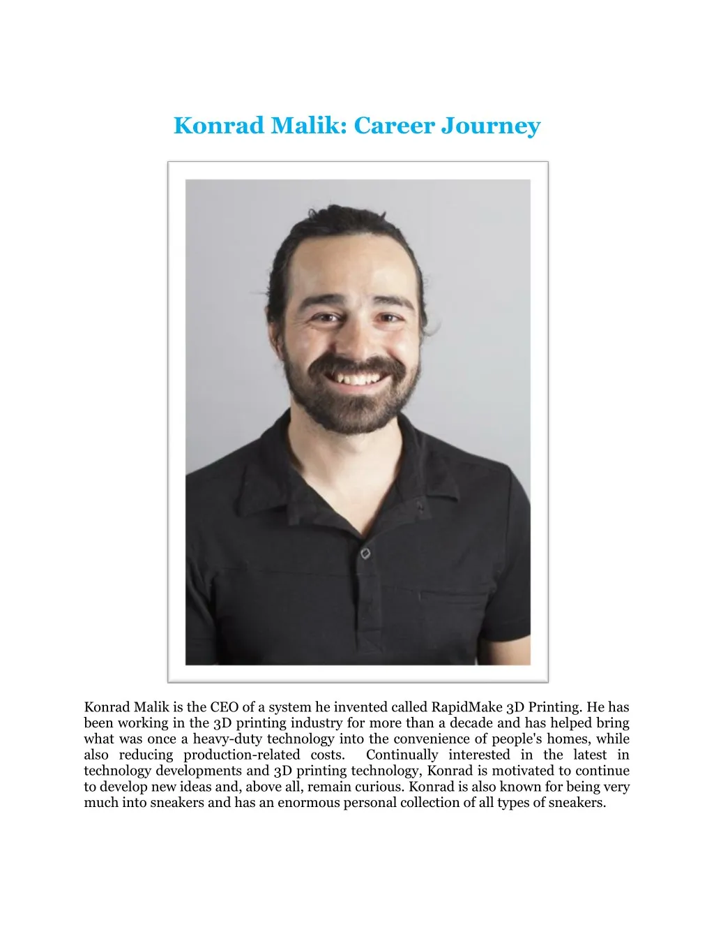 konrad malik career journey
