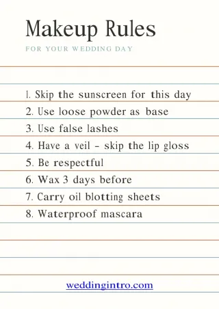 Makeup Rules For Your Wedding Day - slide 1