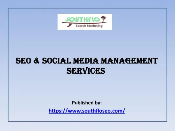 SEO & Social Media Management Services