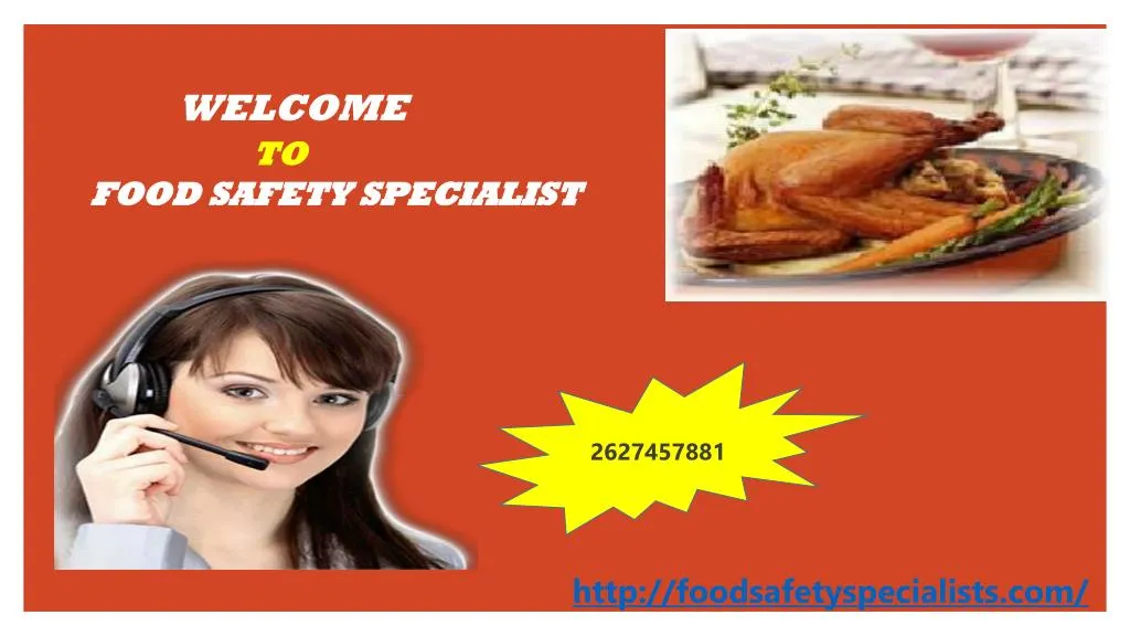 welcome to food safety specialist