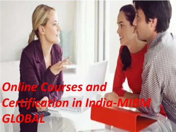 online courses and certification in india mibm