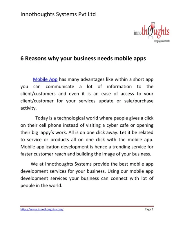 6 Reasons why your business needs mobile apps