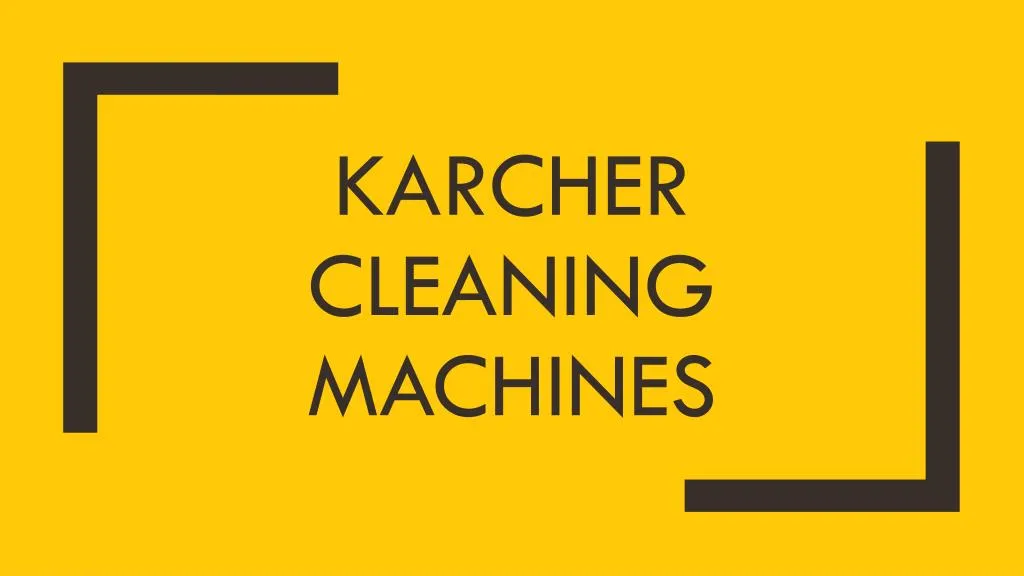 karcher cleaning machines
