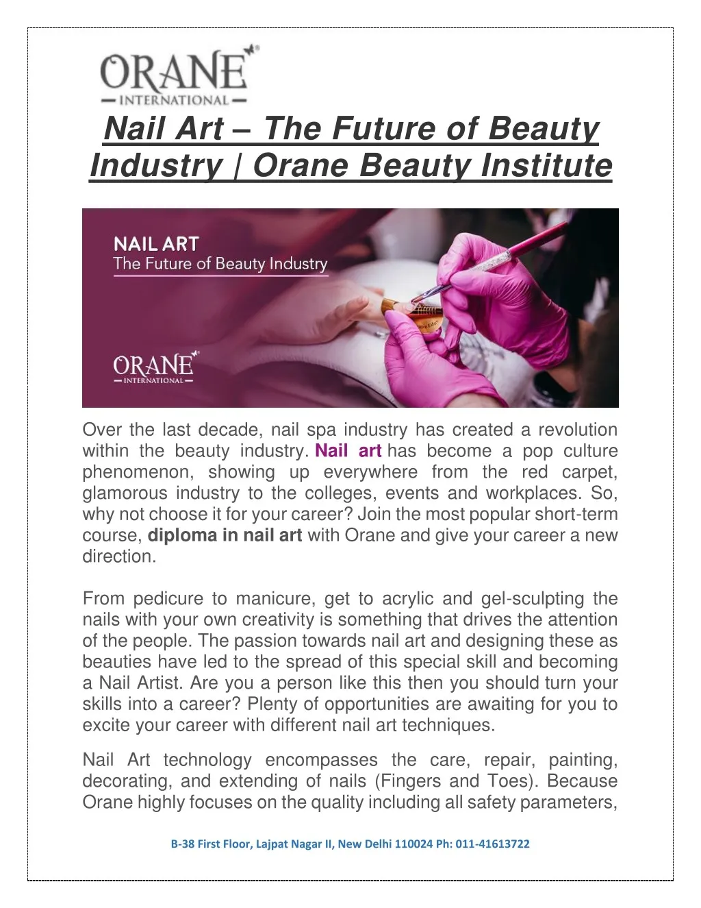 nail art the future of beauty industry orane