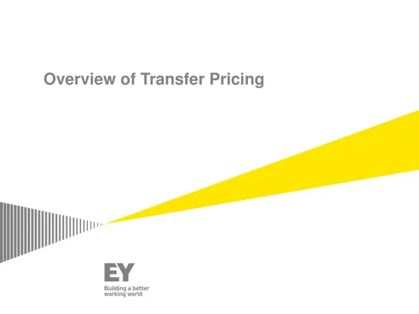 Overview of Transfer Pricing in India - EY India