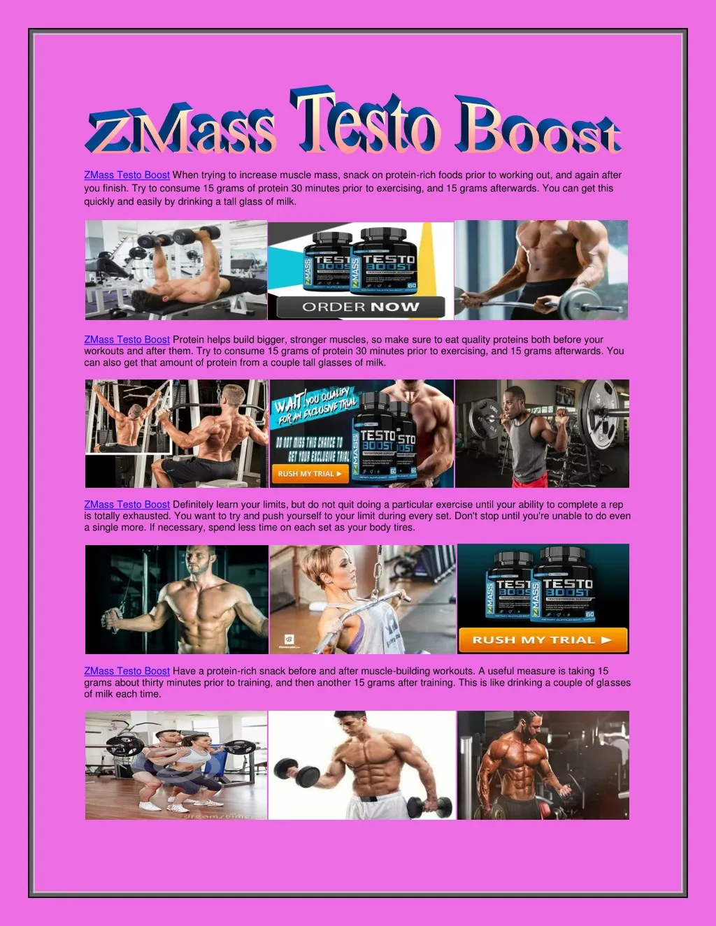 zmass testo boost when trying to increase muscle
