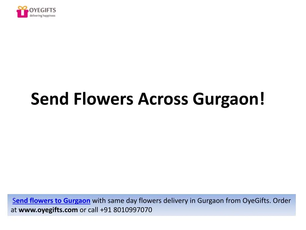 send flowers across gurgaon
