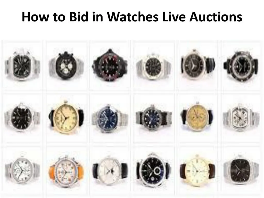 how to bid in watches live auctions