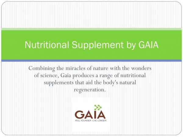 Nutritional Supplement by GAIA