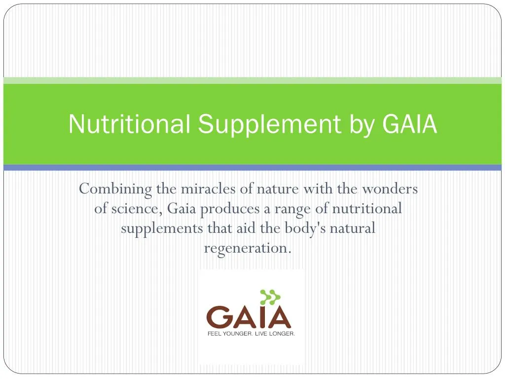 nutritional supplement by gaia