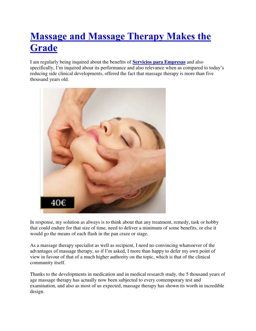massage and massage therapy makes the grade