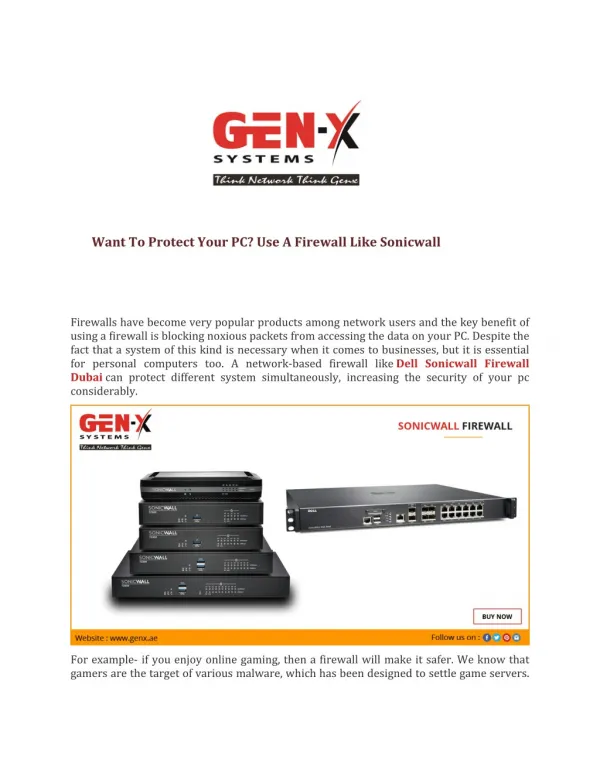 Buy Sonicwall Firewall Online