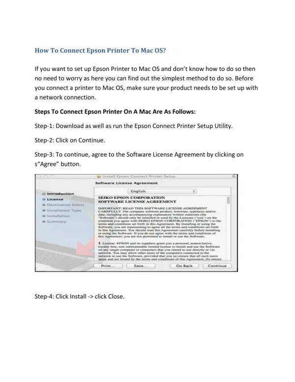 How To Connect Epson Printer To Mac OS?