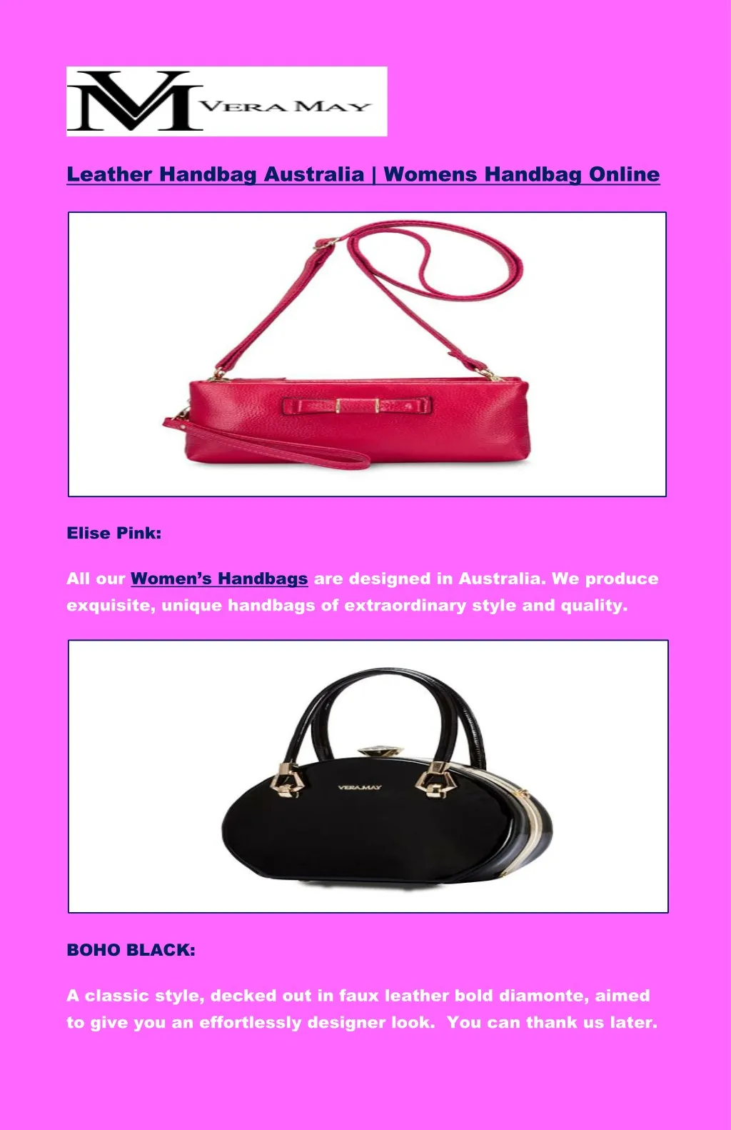 leather handbag australia womens handbag online