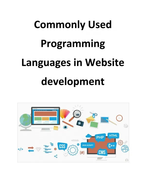 Commonly Used Programming Languages in Website development