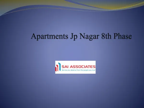 3 Bhk Apartments Jp Nagar 8th Phase