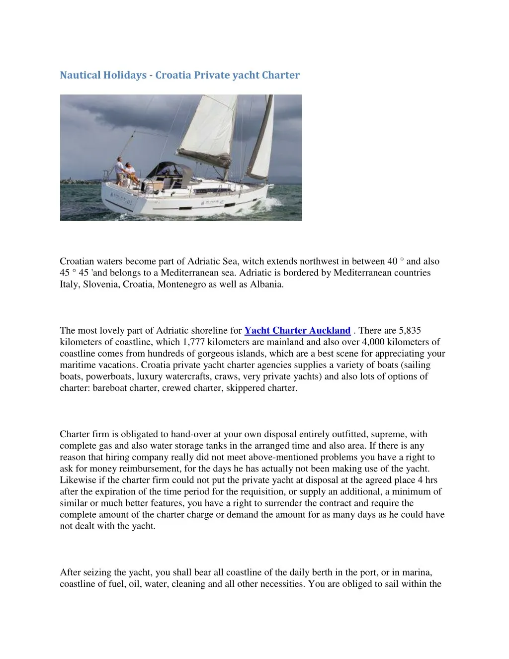 nautical holidays croatia private yacht charter