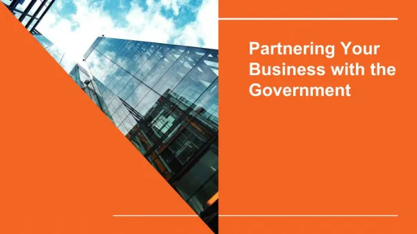 Partnering your business with the government