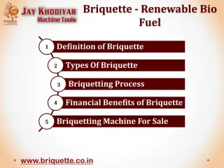 Briquette - A Reewable Bio Fuel