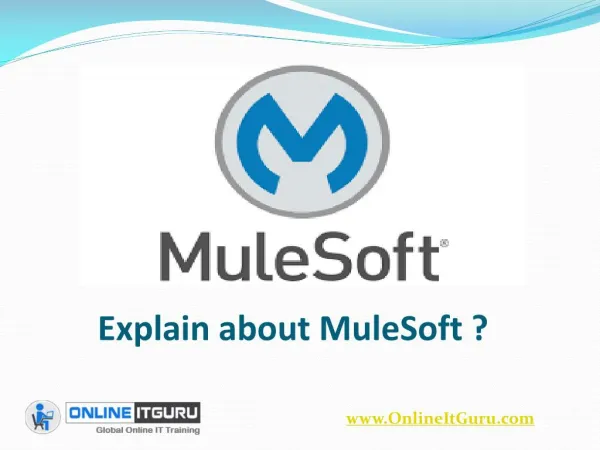Free Tutorial Classes on Mulesoft Online Training