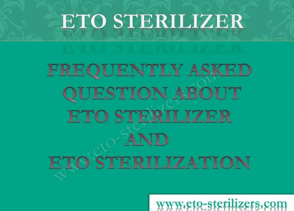 ETO Sterilizers | ETO Gas Sterilizer Manufacturer, E.T.O Sterilization India
