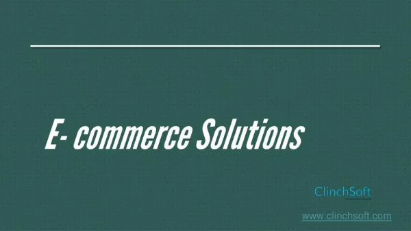Overview of e-commerce activities