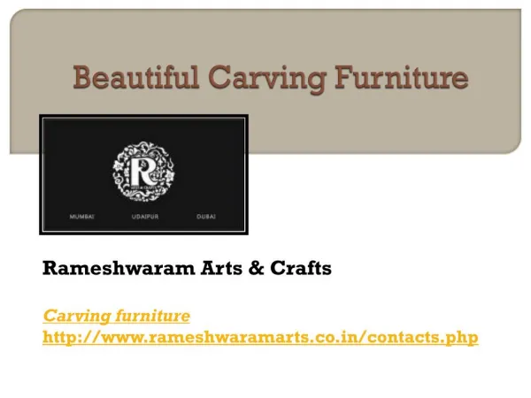 Beautiful Carving Furniture